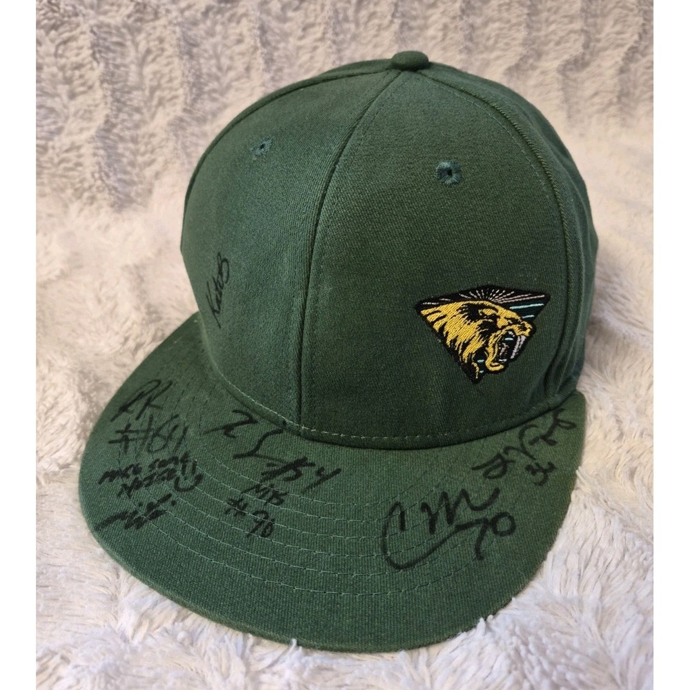 Vintage San Jose Sabercats Autographed Arena Football AFL Green Hat Strapback